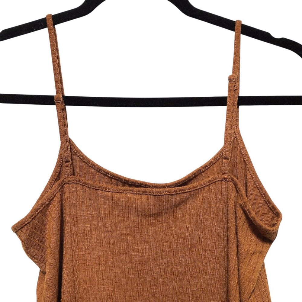 Loft Solid Rust Orange Ribbed Adjustable Strap Ca… - image 4